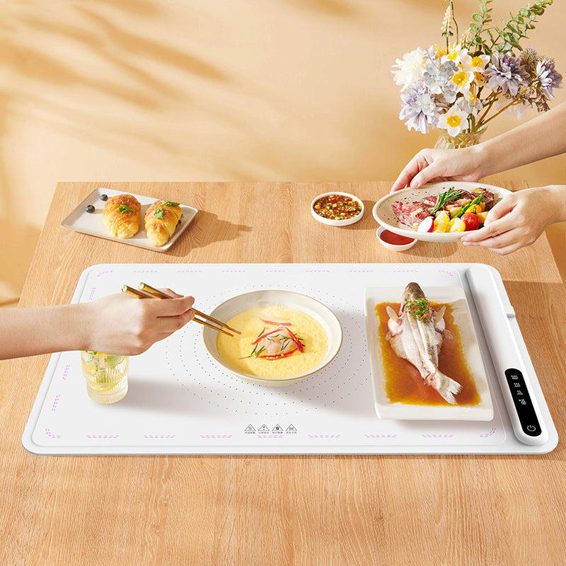 Foldable Silicone Hot Food Board with Intelligent Heat Preservation for Home Use